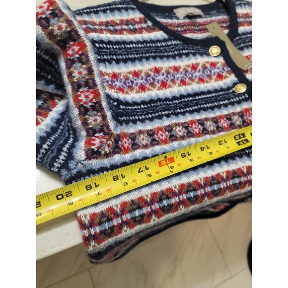 J.Crew Fair Isle Lady Jacket In Boiled Wool Blend, Grey Multi, M, Med NEW NWT - Picture 8 of 8
